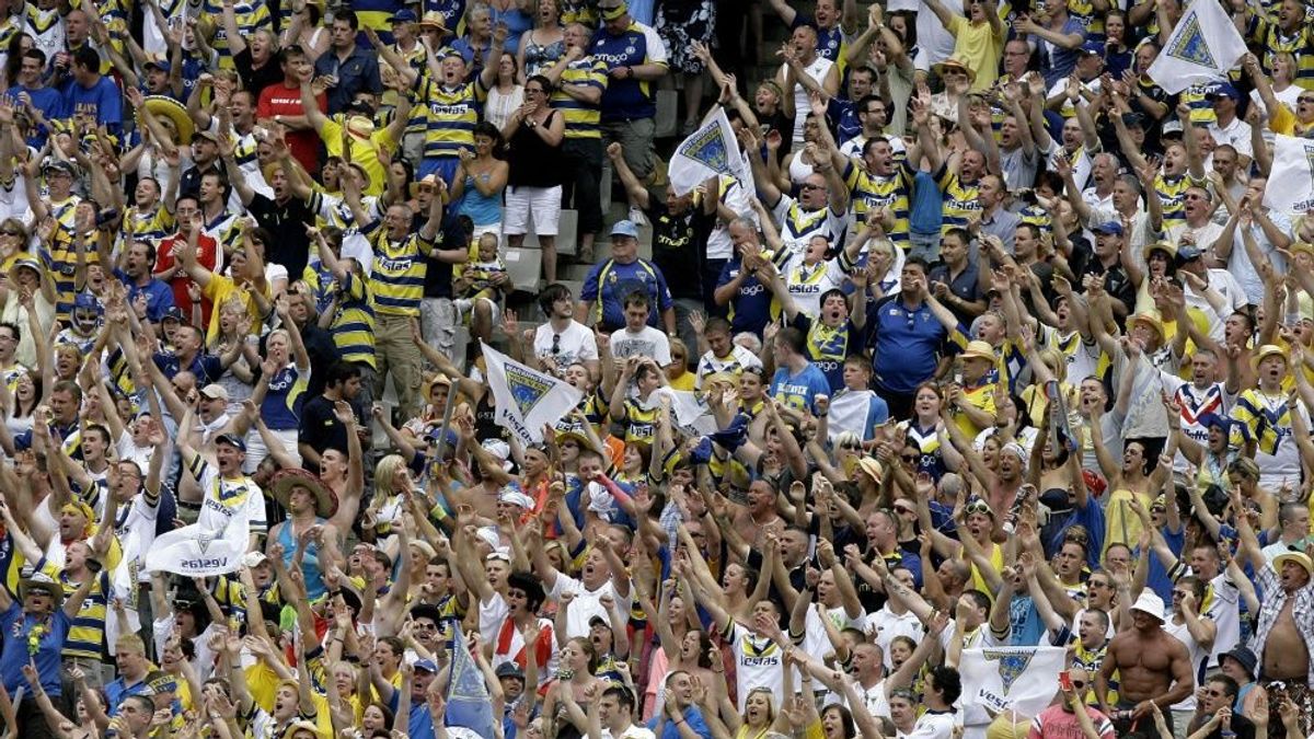 Ein Fan der Warrington Wolves sorgte für Aufruhr