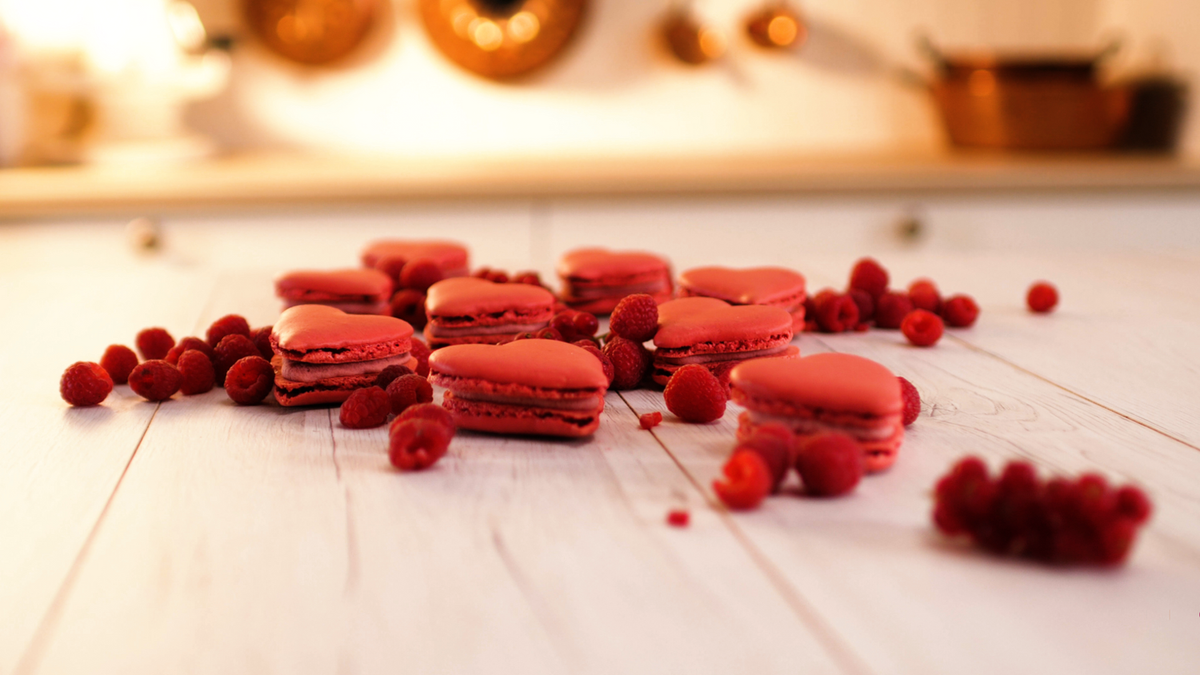 Herz-Macarons