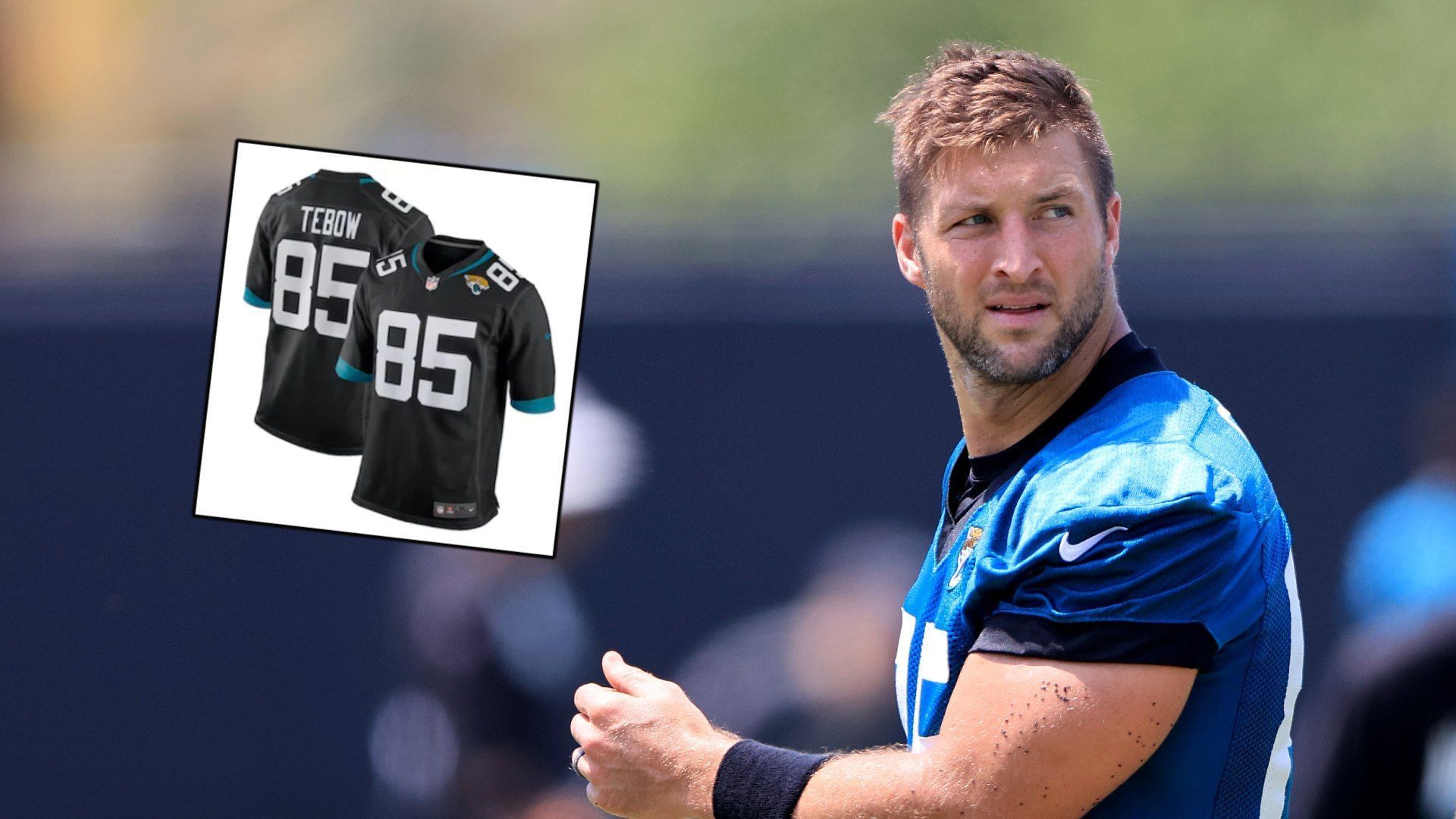 
                <strong>Platz 2: Tim Tebow (Alternate-Trikot)</strong><br>
                &#x2022; Team: Jacksonville Jaguars - <br>&#x2022; Position: Tight End -<br>&#x2022; seit 2021 wieder in der NFL<br>
              