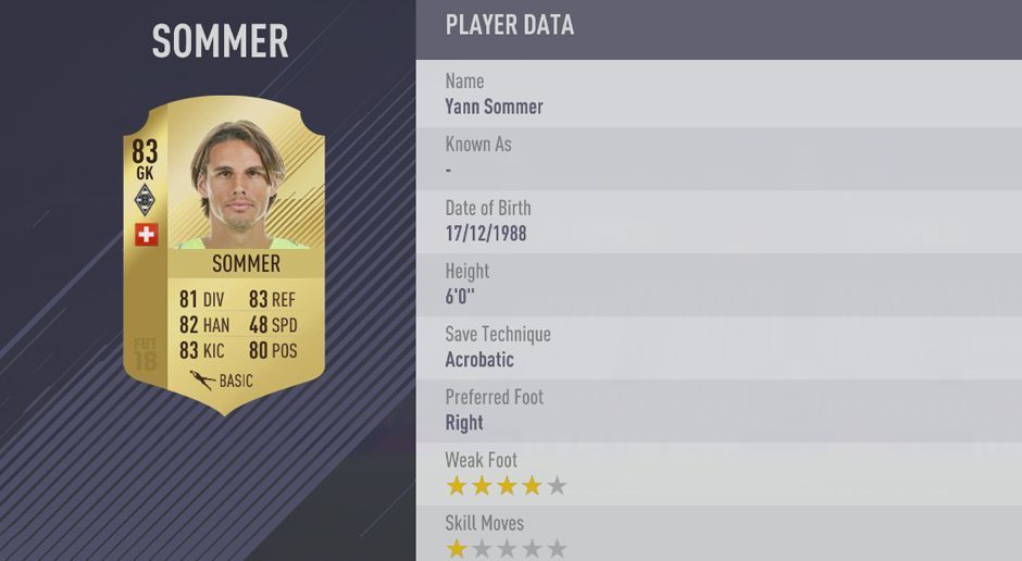 
                <strong>Platz 21: Yann Sommer </strong><br>
                Gesamt-Stärke: 
              