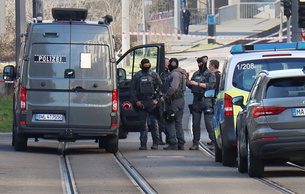 In Mannheim kam es am Montag zu einem Polizei-Großeinsatz.