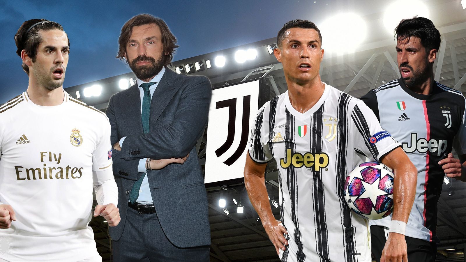 
                <strong>Fragezeichen um Ronaldo, Isco auf der Wunschliste - So plant Pirlo</strong><br>
                Nach dem Achtelfinal-Aus in der Champions League hat Juventus Turin Trainer Maurizio Sarri entlassen. Juve-Legende Andrea Pirlo übernimmt das Amt zur neuen Saison. ran.de zeigt, mit welchen Spielern der Zauberfuß planen soll.
              