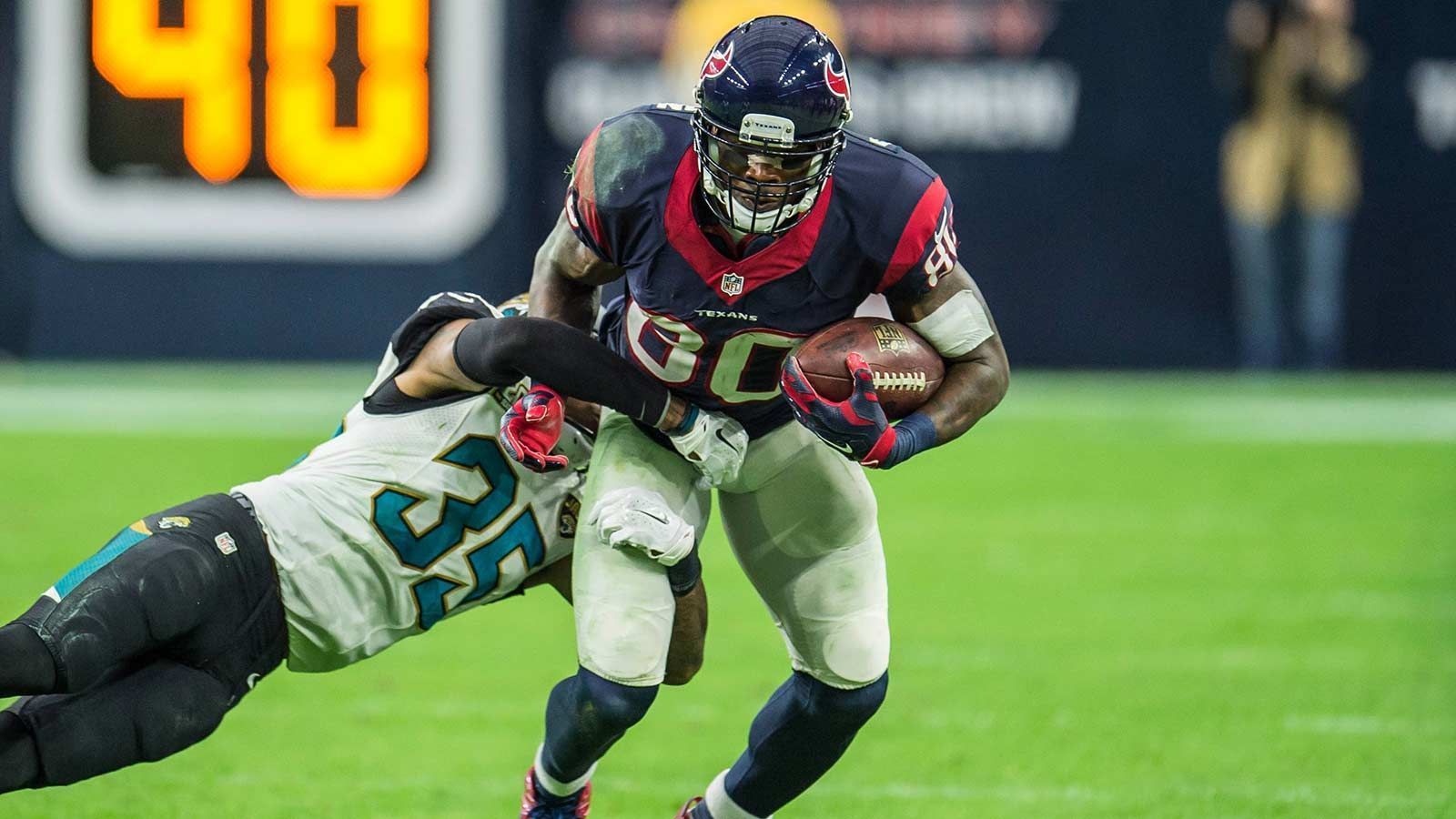 
                <strong>Houston Texans – Andre Johnson</strong><br>
                &#x2022; 13.597 Receiving Yards<br>&#x2022; von 2003 bis 2014<br>
              