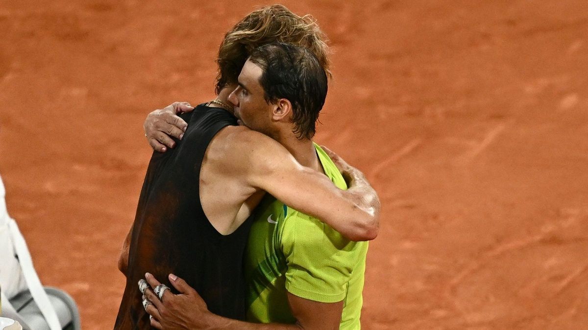 Zverev und Nadal bei ihrem bislang letzten Duell 2022