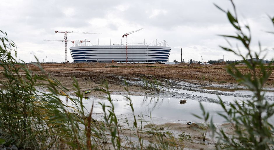 
                <strong>12. Kaliningrad-Stadion (Kaliningrad)</strong><br>
                Platz für: 35.000 ZuschauerEs ist das kleinste WM-Stadion in Russland. Hier werden vier Vorrunden-Spiele ausgetragen.
              