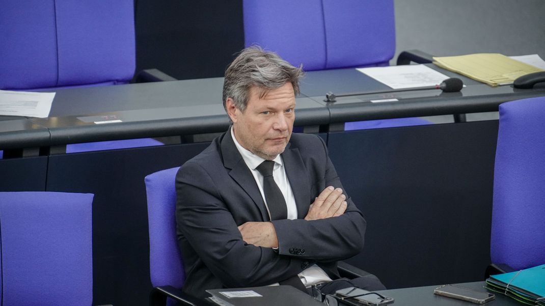 Bundeswirtschaftsminister Robert Habeck (Grüne) im Bundestag