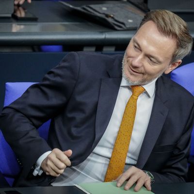 Christian Lindner (FDP), Bundesminister der Finanzen, am 14. Dezember 2023 im Bundestag