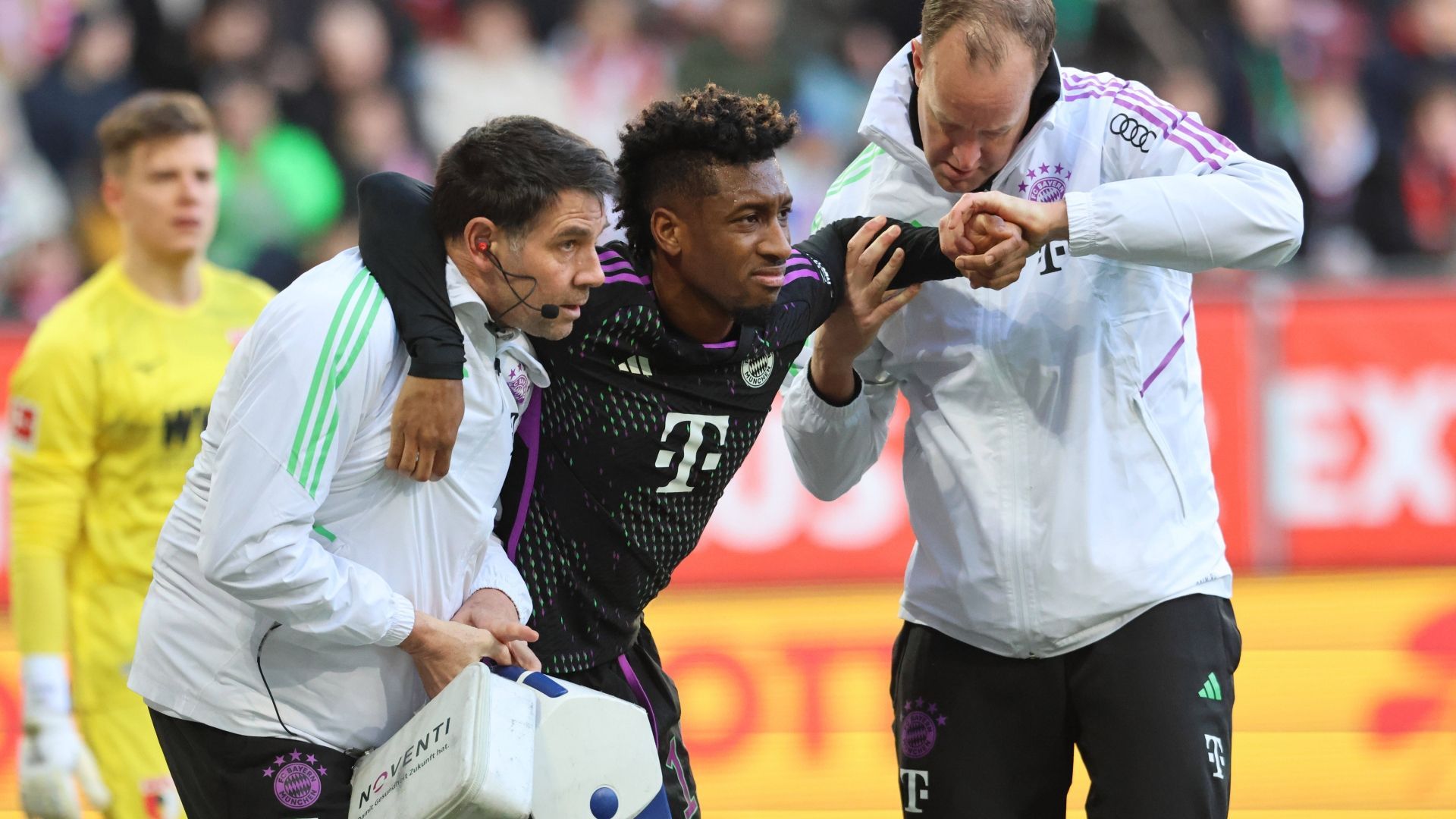 <strong>Kingsley Coman</strong><br>Darf trotz seiner schwachen Leistung gegen Union Berlin wieder von Beginn an ran, verletzt sich aber bei der Entstehung des Führungstreffers am linken Fuß und muss gegen Tel ausgewechselt werden. Vorher unauffällig. <strong><em>ran</em>-Note: 3</strong>