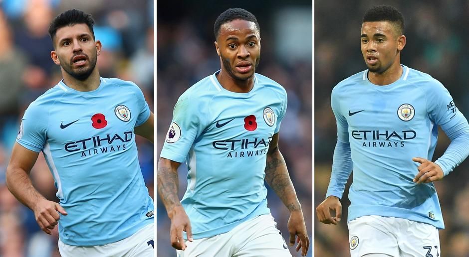 
                <strong>Platz 3: Manchester City</strong><br>
                Tore insgesamt: 22Trio: Sergio Agüero (8 Tore), Raheem Sterling (7 Tore), Gabriel Jesus (7 Tore)
              