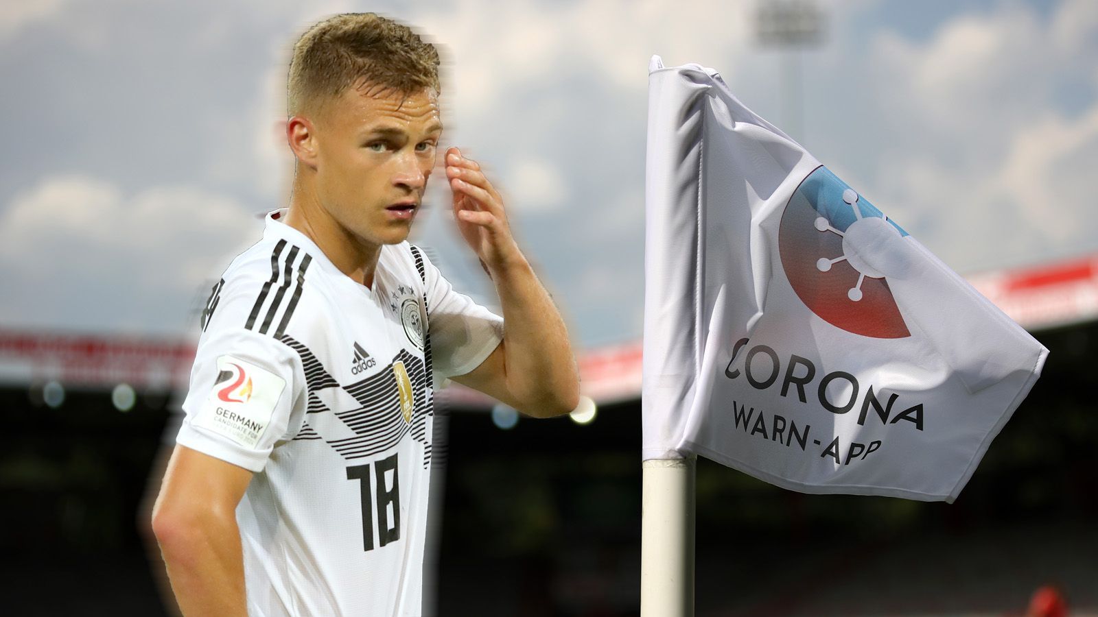 <strong>Joshua Kimmich</strong><br>... in der Corona-Warn-App (Erklärung: Kimmich hatte während der Corona-Pandemie für Aufsehen gesorgt, weil er sich lange weigerte, sich mit den vorhandenen Impfstoffen immunieren zu lassen, da er auf einen sogenannten Totimpfstoff warten wollte)