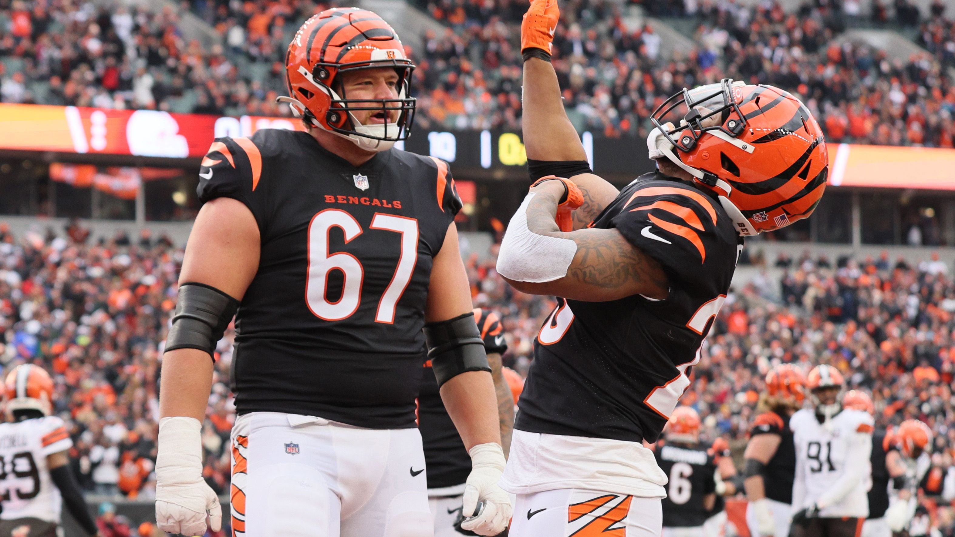 <strong>Platz 32: Cincinnati Bengals</strong><br>-Penalty Yards pro Spiel in der Saison 2023:&nbsp;36,1<br>-Penalty Yards pro Spiel aus den letzten drei Partien: 16,7