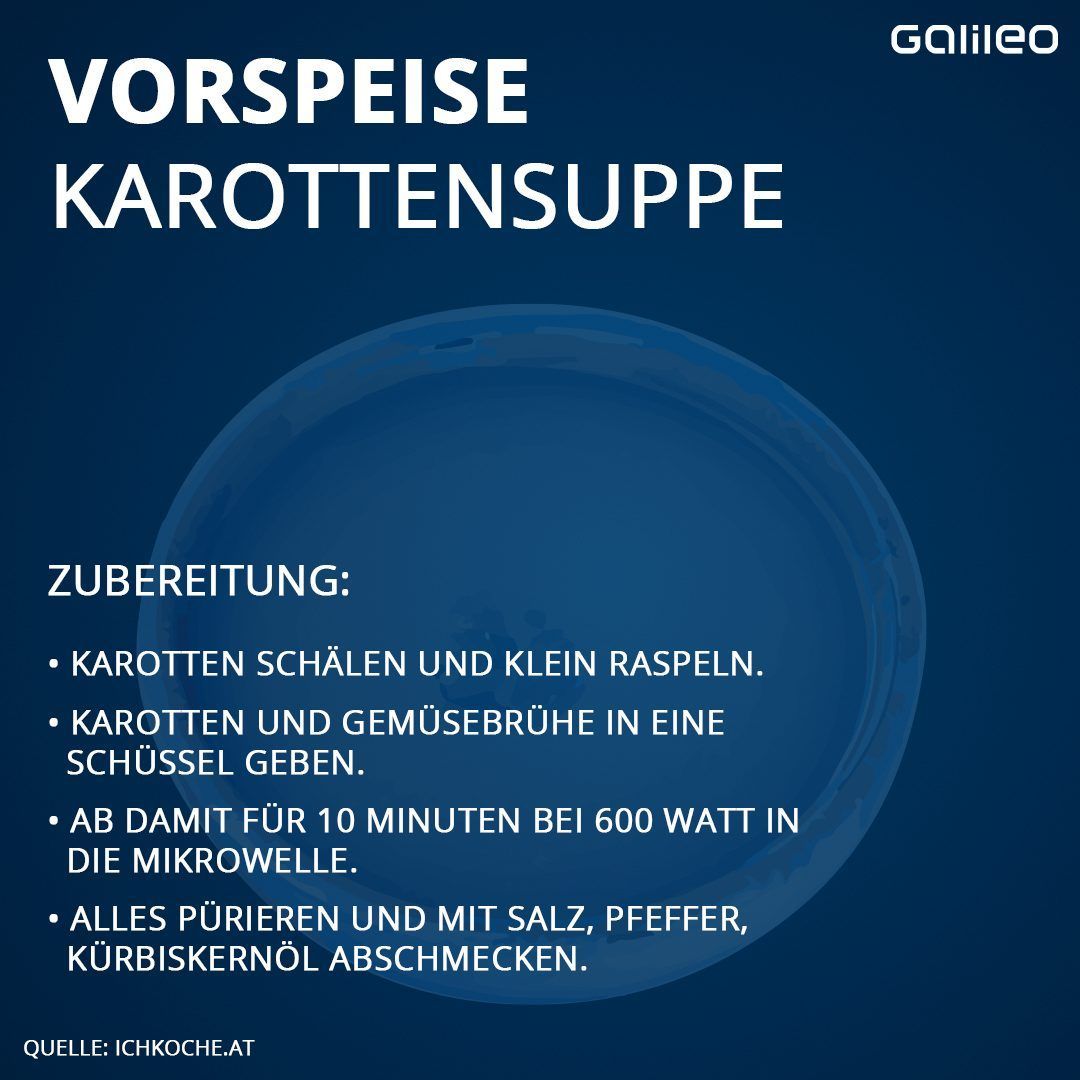 Step by Step: So bereitest du eine leckere Karottensuppe in der Mikrowelle zu.