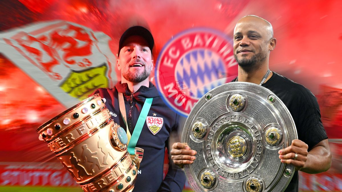 VORSCHAU Fussball DFL Supercup 2025 VfB Stuttgart - FC Bayern Muenchen am 16.08.2025 , MHP ARENA Trainer Sebastian HOENESS (VFB Stuttgart) als Pokalsieger trifft auf den Deutschen Meister Trainer V...