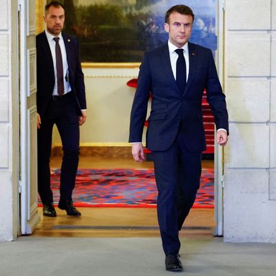 Frankreichs Präsident Emmanuel Macron fordert einen sofortigen Waffenstillstand im Gaza.Krieg.