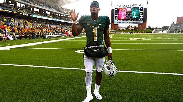 
                <strong>Corey Coleman (21, Baylor Bears)</strong><br>
                Corey Coleman (21, Baylor Bears): 1,80 Meter groß und 86 Kilogramm schwer, 3833 Yards für 35Touchdowns in drei College-Jahren.
              