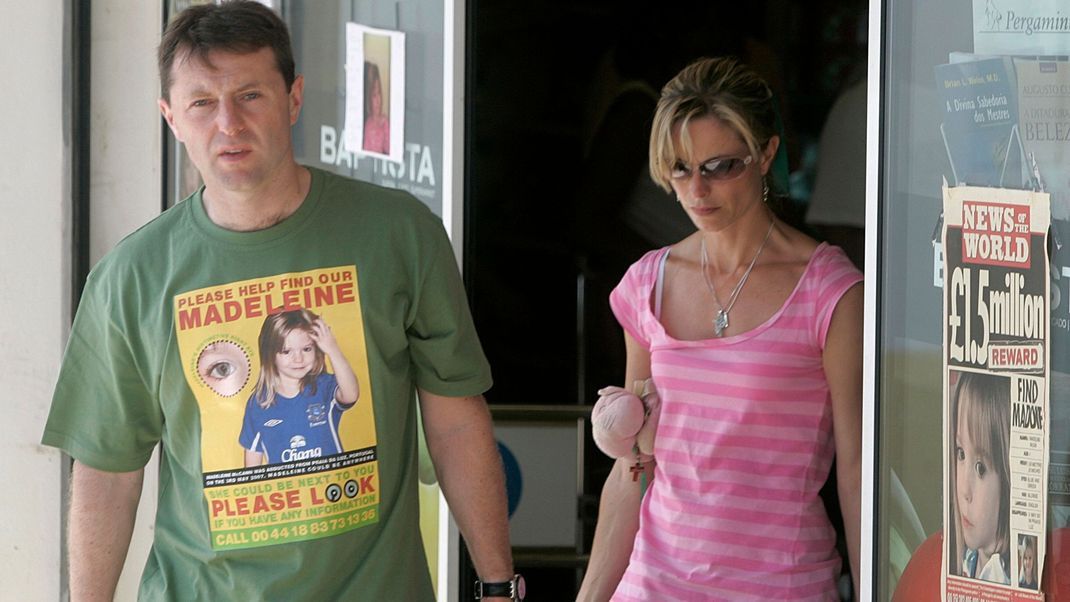 Gerry und Kate McCann 2007 nach dem Verschwinden ihrer Tochter Maddie.
