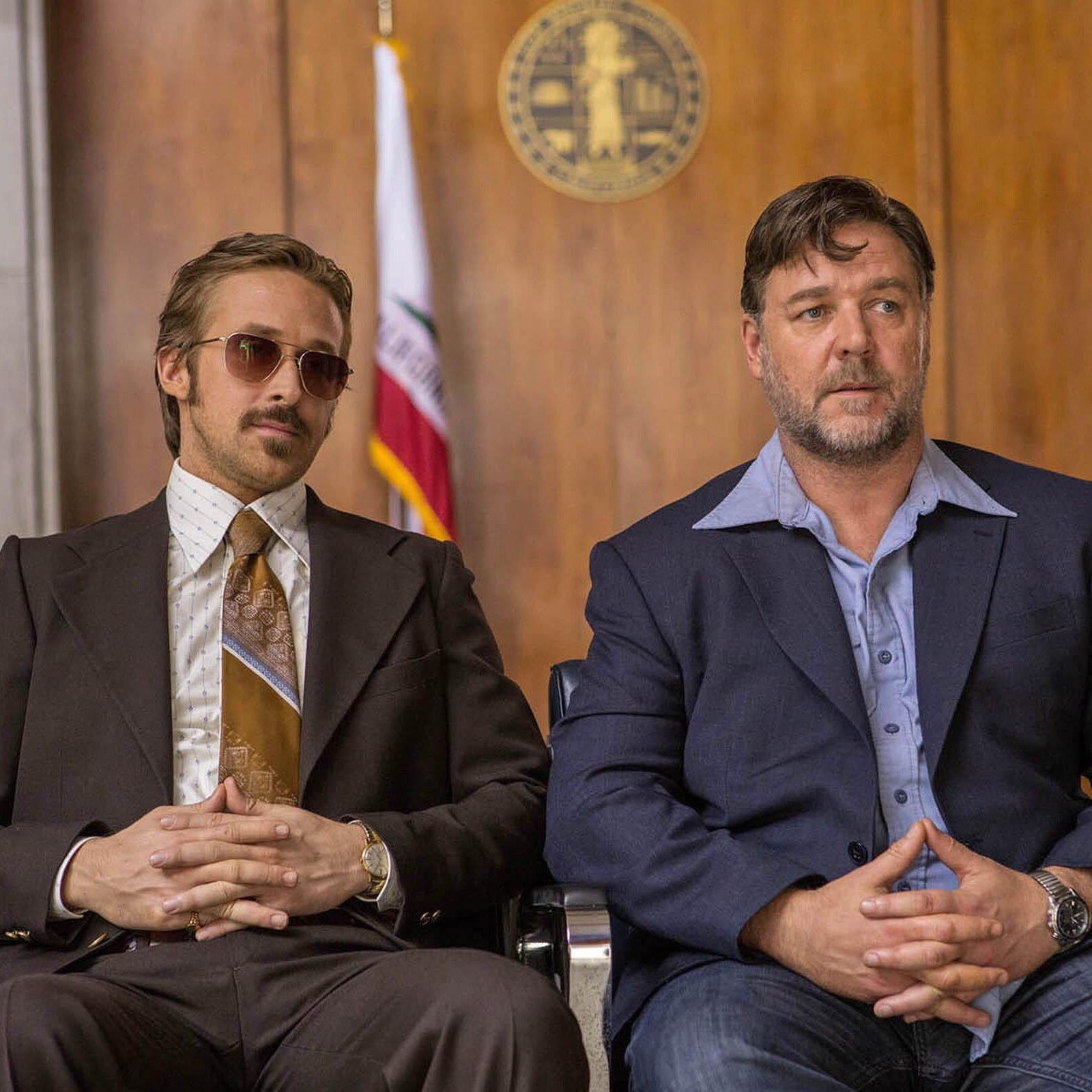 "The Nice Guys" mit Ryan Gosling (links) und Russell Crowe (rechts)