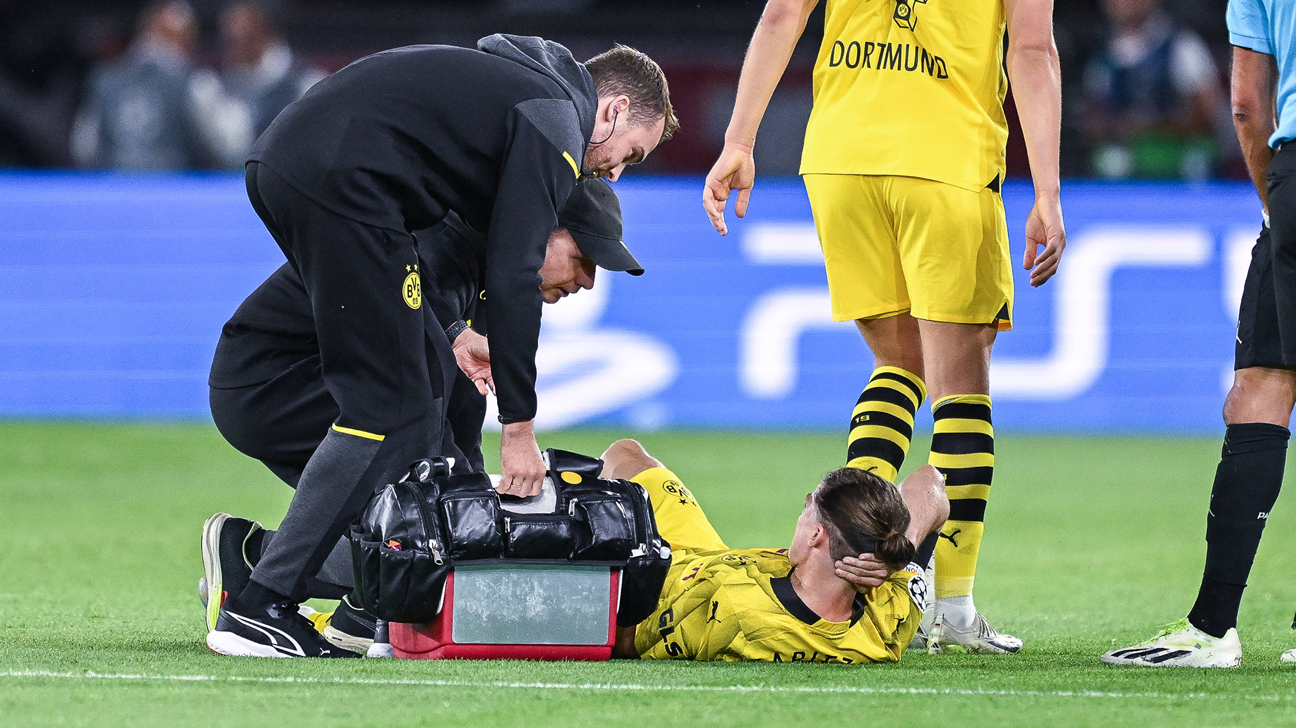 <strong>Marcel Sabitzer (Borussia Dortmund)</strong><br>Muss nach nicht mal 15 Minuten verletzt vom Platz. <strong><em>ran</em>-Note: Ohne Bewertung</strong>