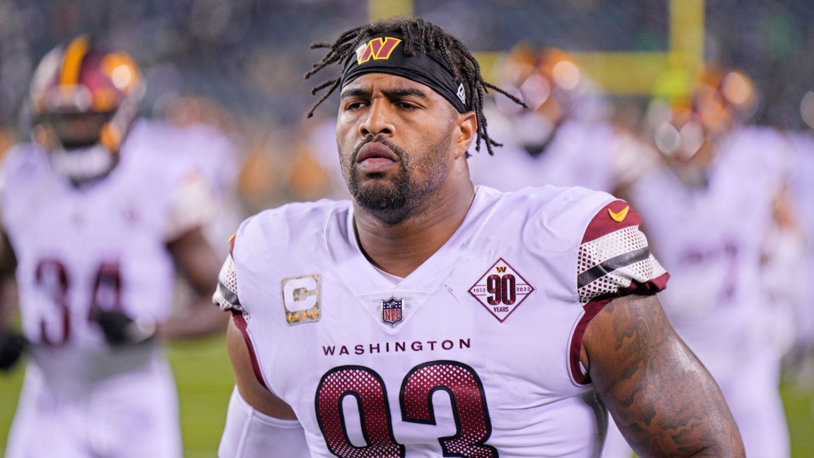 
                <strong>Defensive Tackles (NFC)</strong><br>
                &#x2022; Jonathan Allen (Foto, Washington Commanders)<br>&#x2022; Daron Payne (Washington Commanders) für Aaron Donald (Los Angeles Rams, verletzt)<br>&#x2022; Dexter Lawrence (New York Giants)<br>
              