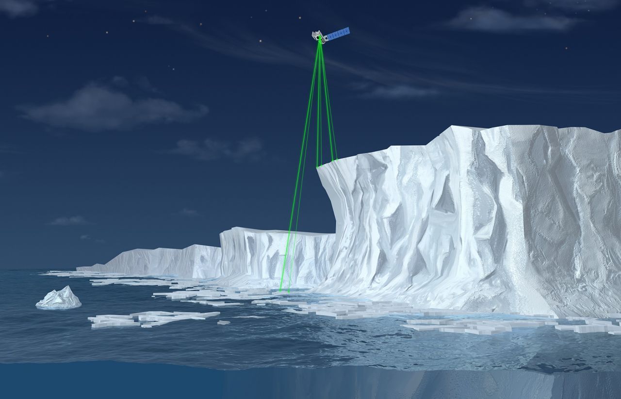 Cryosat-2 kann die Dicke der arktischen Eispanzer messen - und ob die abnimmt. Wichtig: Seine Ergebnisse zeigen an, um wie viel der Meeresspiegel ansteigen könnte.