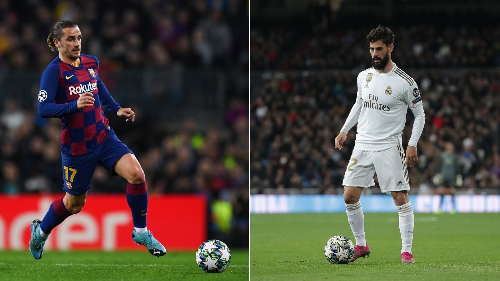 
                <strong>Antoine Griezmann vs. Isco</strong><br>
                Griezmann hat zwar etwas Zeit benötigt, um seinen Platz im Star-Ensemble der Katalanen zu finden, doch mittlerweile zeigt er sich wieder treffsicher und hat deutlich mehr Zug zum Tor als der Madrilene Isco. Daher geht der Punkt in diesem Head-to-Head klar an Griezmann. Stand: 4 zu 5.
              