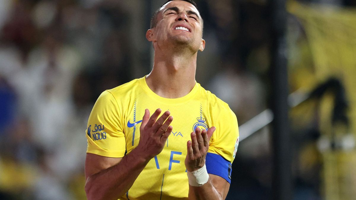 Fußballstar Cristiano Ronaldo bei einem Spiel für seinen Club Al Nassr