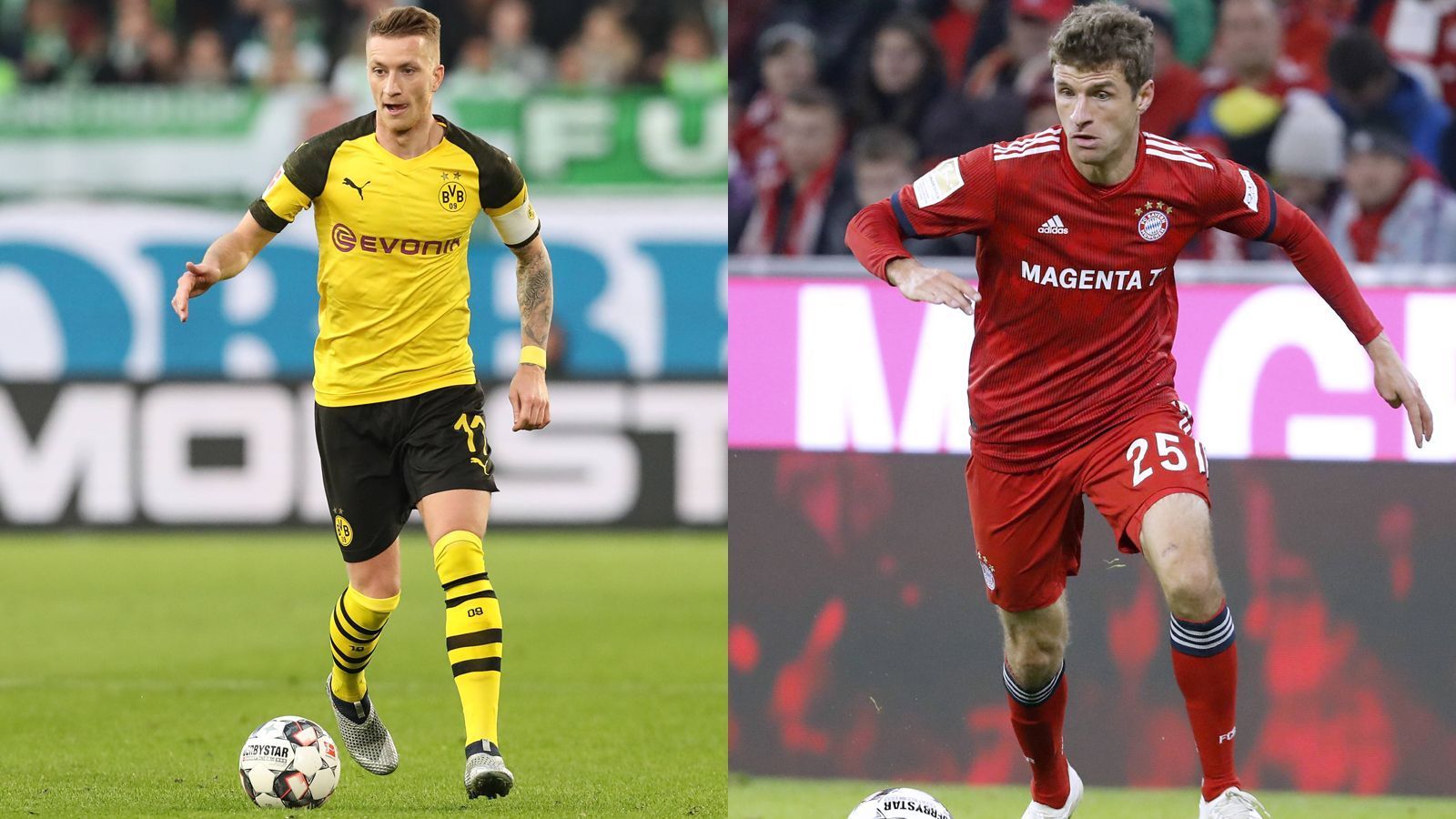 
                <strong>Offensives Mittelfeld: Marco Reus – Thomas Müller</strong><br>
                Zehn Bundesligaspiele, sechs Tore, fünf Vorlagen – Marco Reus befindet sich in einer exzellenten Form. Selbst wenn er phasenweise mal abtaucht, wie zum Beispiel vergangene Woche gegen Wolfsburg, ist er im richtigen Moment zur Stelle und macht den Siegtreffer. Zudem ist er auch im Spiel gegen den Ball sehr aktiv. Thomas Müller hingegen tingelt zwischen Ersatzbank und Spielfeld hin und her. In den vergangenen beiden Monaten gelang ihm lediglich ein Tor im Pokal gegen den SV Rödinghausen - zu wenig für seinen Anspruch. Dortmund kommt also wieder auf 4:3 heran.
              