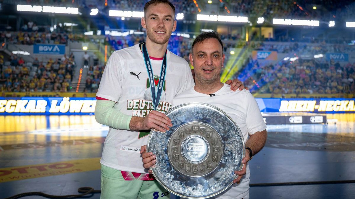 Meisterhaftes Füchse-Doppel: Mathias Gidsel (links) und Bob Hanning