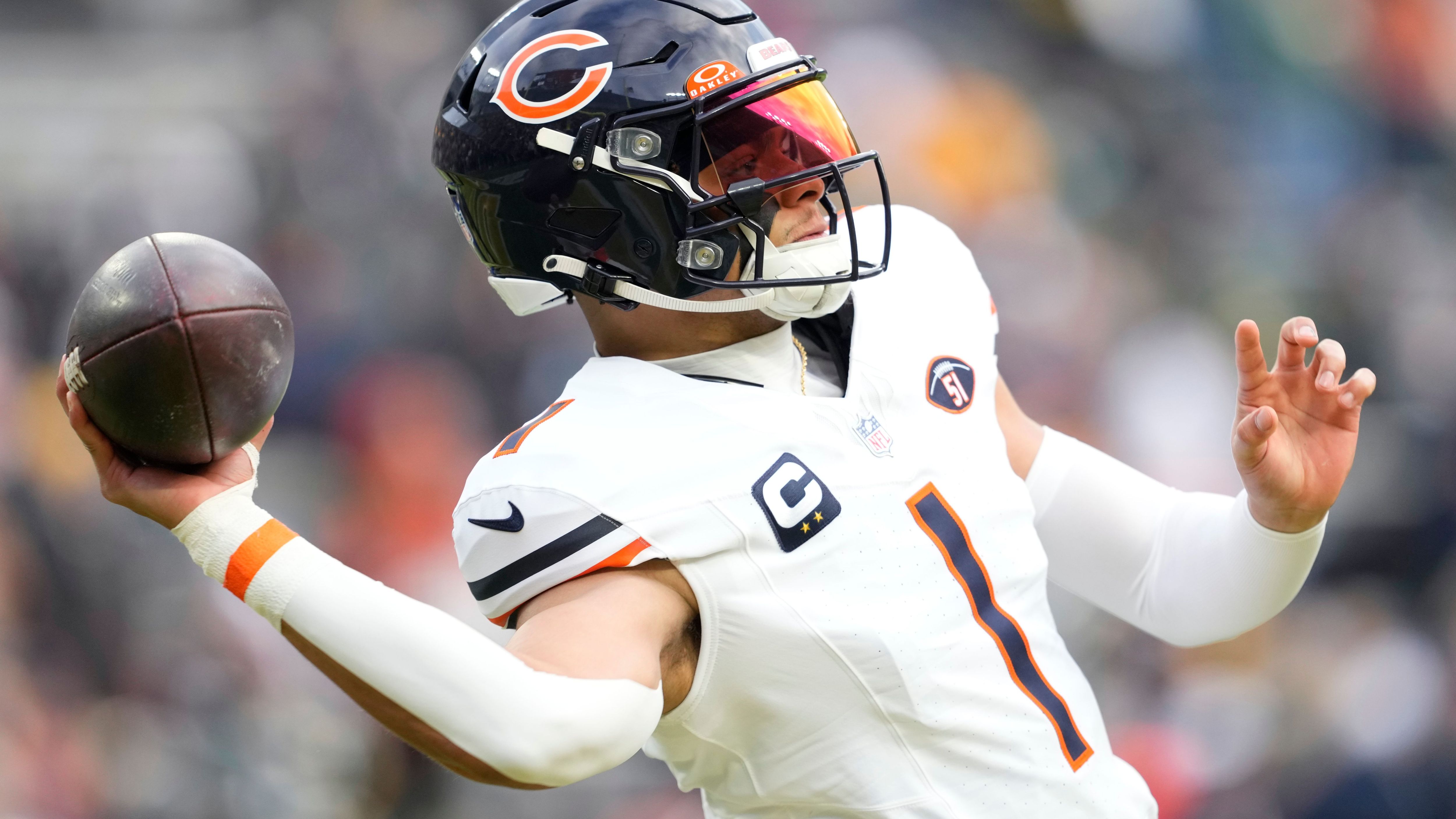 <strong>Platz 10:&nbsp;Chicago Bears</strong><br>-Penalty Yards pro Spiel in der Saison&nbsp;2023:&nbsp;50,2<br>-Penalty Yards pro Spiel aus den letzten drei Partien: 33,3