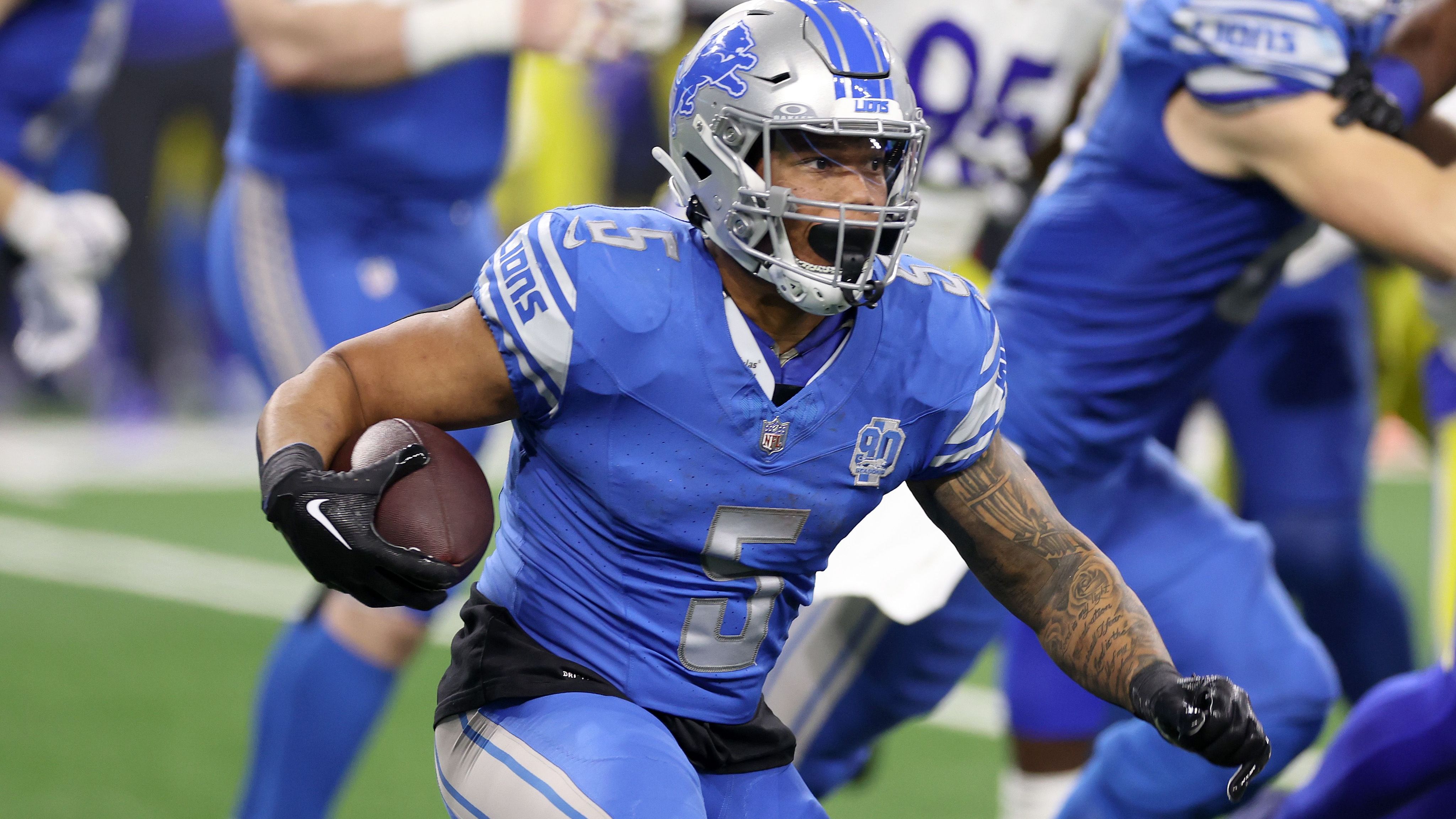 <strong>Platz 19 (geteilt): David Montgomery</strong><br>Team: Detroit Lions<br>Rating: 83