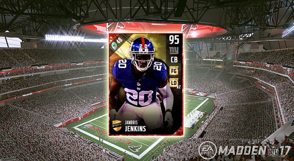 
                <strong>Cornerback: Janoris Jenkins</strong><br>
                Cornerback: Janoris JenkinsTeam: New York GiantsGesamt-Stärke: 95
              