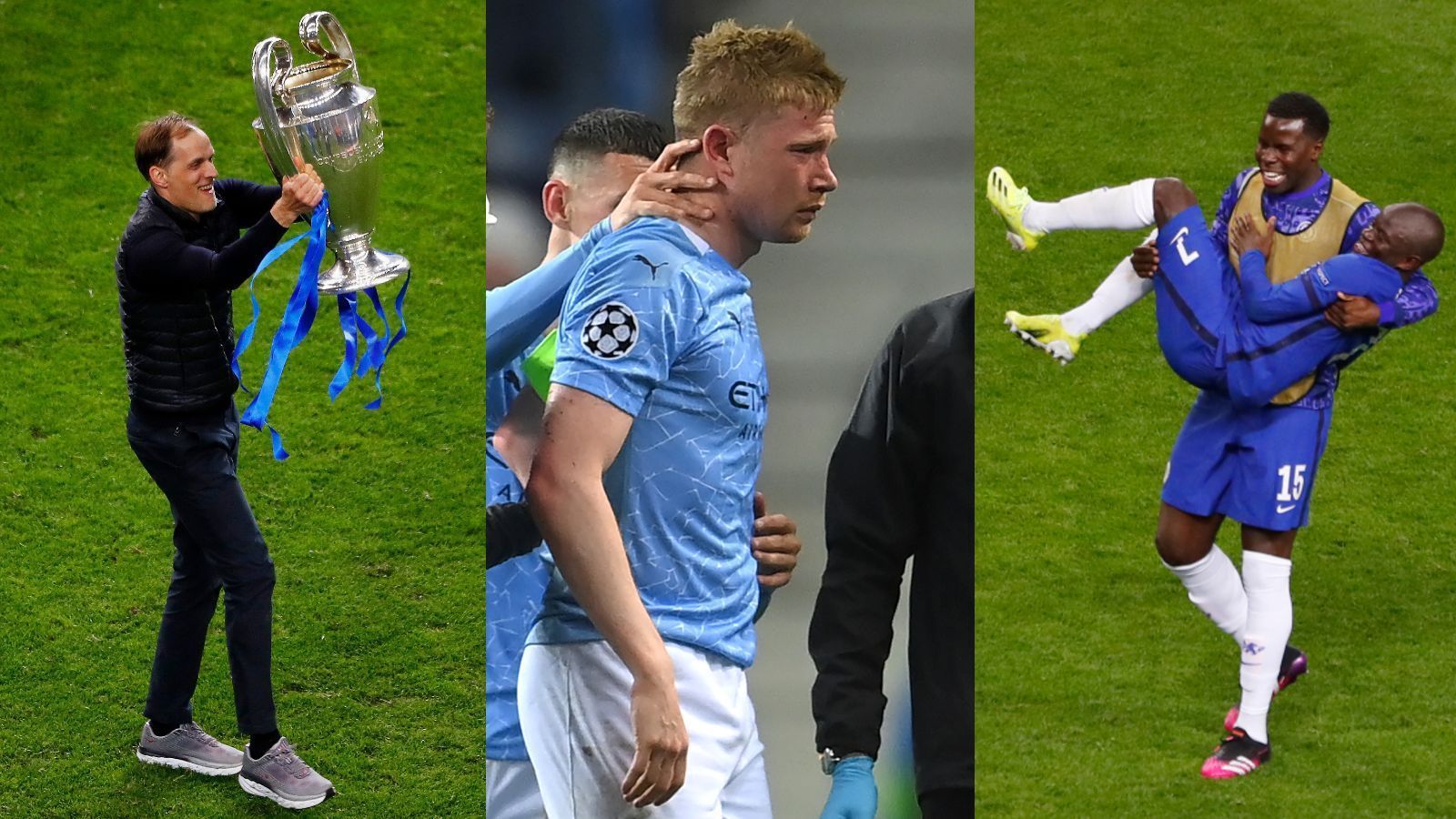 
                <strong>Tuchel, De Bruyne und Co.: Die Gewinner und Verlierer im Champions League Finale</strong><br>
                Dank des Treffers von Kai Havertz konnte sich der FC Chelsea am Ende knapp gegen Manchester City durchsetzen und den Henkelpott in die Höhe ragen. Doch nicht nur Freudentränen flossen an diesem Abend. ran.de zeigt die Gewinner und Verlierer einer denkwürdigen Nacht. 
              