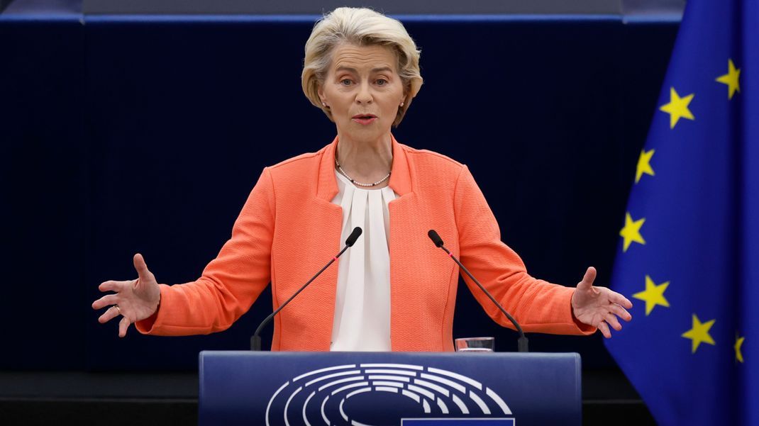 EU-Kommissionspräsidentin von der Leyen hält eine Rede zur Lage der EU.