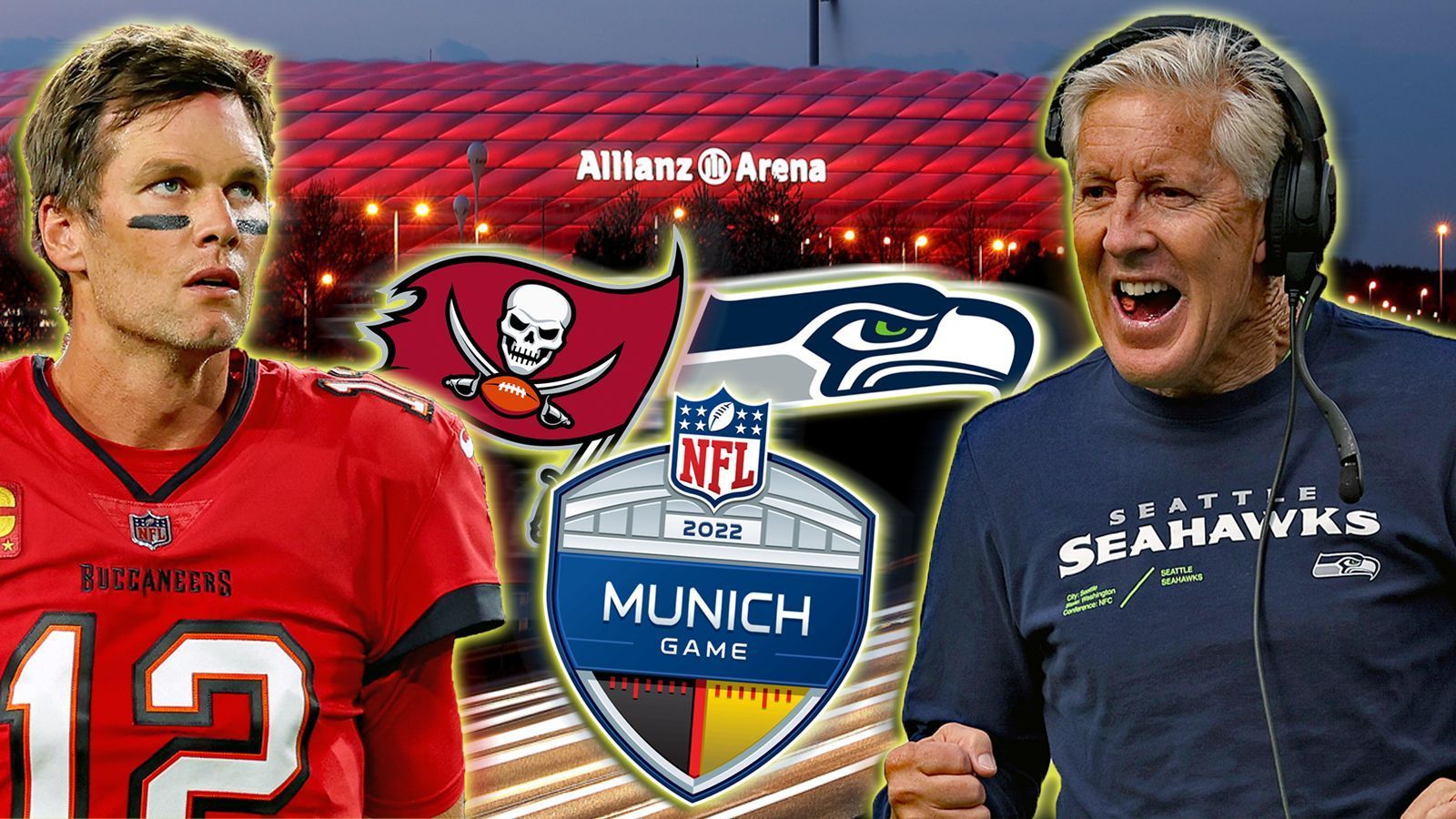 
                <strong>Die NFL in München: Buccaneers gegen Seahawks</strong><br>
                Am 13. November treffen die Tampa Bay Buccaneers in der Allianz Arena in München auf die Seattle Seahawks (ab 14 Uhr live auf ProSieben und ran.de). Rund um dieses historische Football-Ereignis gibt es auch einige kuriose Zahlen. ran stellt die nennenswertesten vor. Die wichtigen Informationen rund um das erste NFL-Spiel der Geschichte in Deutschland findet ihr in unserem Artikel dazu.
              