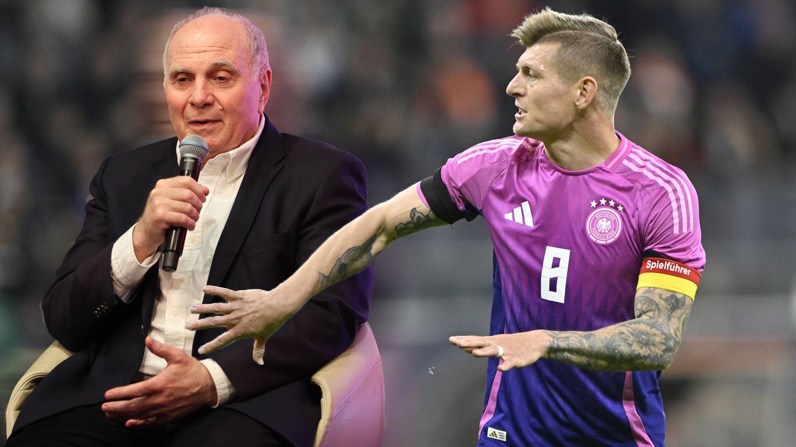 <strong>Toni Kroos</strong><br>... von Uli Hoeneß (Erklärung: Hoeneß kritisierte Kroos in der Vergangenheit mehrmals öffentlich und nannte ein DFB-Comeback im vergangenen Jahr "Titanic"-Signal)