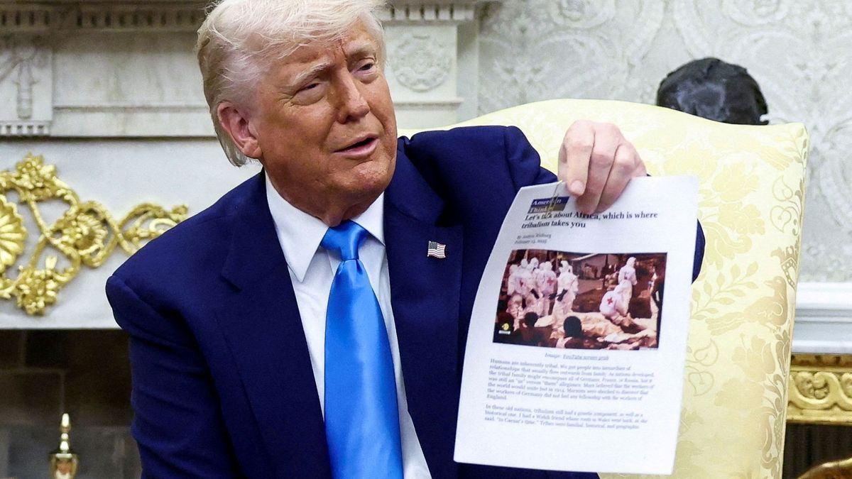 Donald Trump hat bei einem politischen Treffen im Weißen Haus erneut für einen Eklat gesorgt.