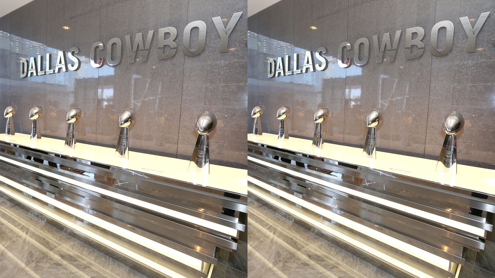 
                <strong>Die Trophäen-Reihe der Dallas Cowboys 2009 und heute</strong><br>
                Jerry Jones ist stinkreich, ligaweit umstritten und hat große Ambitionen. Der Eigentümer des reichsten Sport-Teams der Welt wünscht sich nichts sehnlicher als einen weiteren NFL-Titel für seine Dallas Cowboys. Wie das in den letzten zehn Jahren so gelaufen ist? Nun ja ...
              