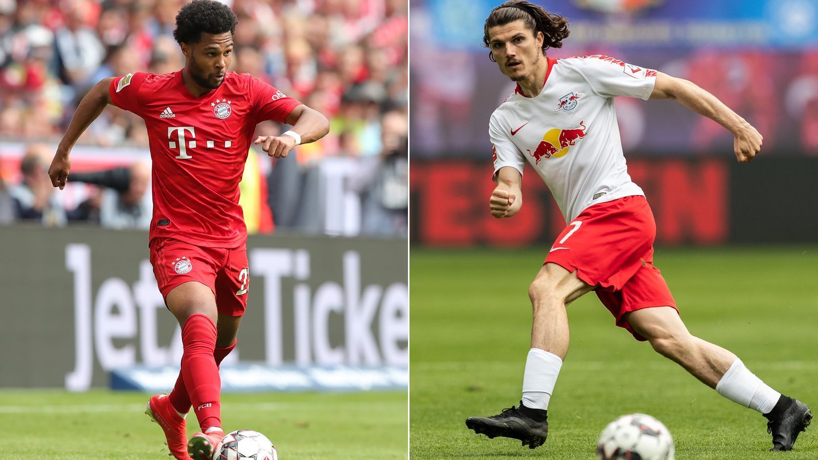 
                <strong>Serge Gnabry vs. Marcel Sabitzer </strong><br>
                Viele haben gezweifelt, ob Serge Gnabry gut genug für die Bayern ist. Seine erste Saison zeigte: Er ist es, und hat trotzdem noch Luft nach oben. Zwar merkt man, dass Gnabry nicht immer die richtige Entscheidung trifft. Doch sein Mut zum High-Speed-Dribbling verschaffte den manchmal flügellahmen Bayern neue Impulse. 17 Scorerpunkte in der Liga sind stark. Dazu sorgte er mit drei Toren im Pokal überhaupt erst dafür, dass die Bayern im Finale stehen. Marcel Sabitzer spielte auf dem rechten Flügel der Sachsen dagegen eine gute, aber mit vier Toren und fünf Assists weniger glamouröse Saison. Im Gegensatz zu Gnabry zieht er aber auch häufiger nach innen und geht nicht so direkt in den gegnerischen Strafraum. Hier hat Gnabry die Nase vorn, Punkt Bayern: 5:4
              