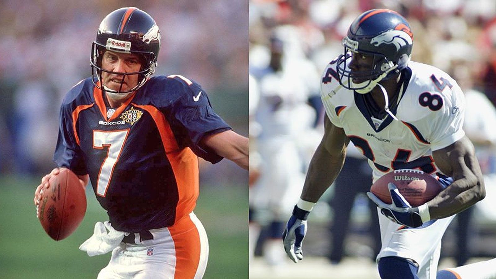 
                <strong>Platz 10: John Elway und Shannon Sharpe</strong><br>
                &#x2022; 43 Touchdowns<br>&#x2022; Denver Broncos (1990 bis 1998)<br>
              