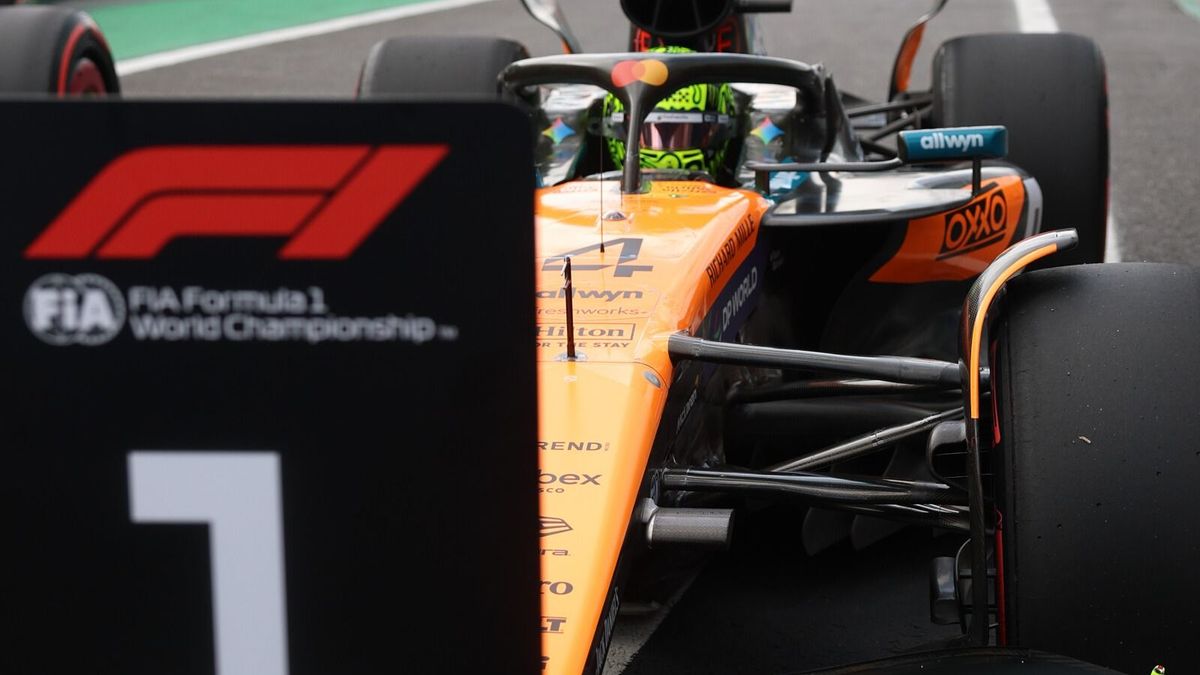 Lando Norris steht am Sonntag auf der Poleposition