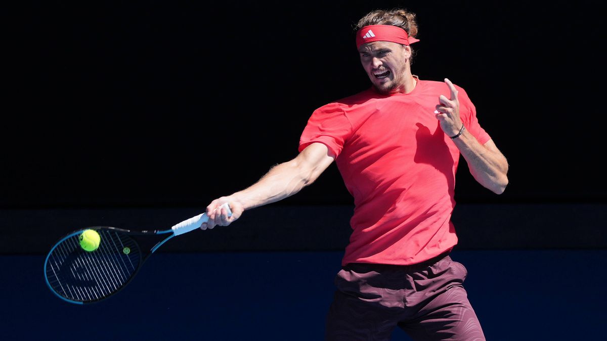 January 24, 2025: 2nd seed ALEXANDER ZVEREV of Germany in action against 7th seed NOVAK DJOKOVIC of Serbia on Rod Laver Arena in a Men s Singles Semifinals match on day 13 of the 2025 Australian Op...