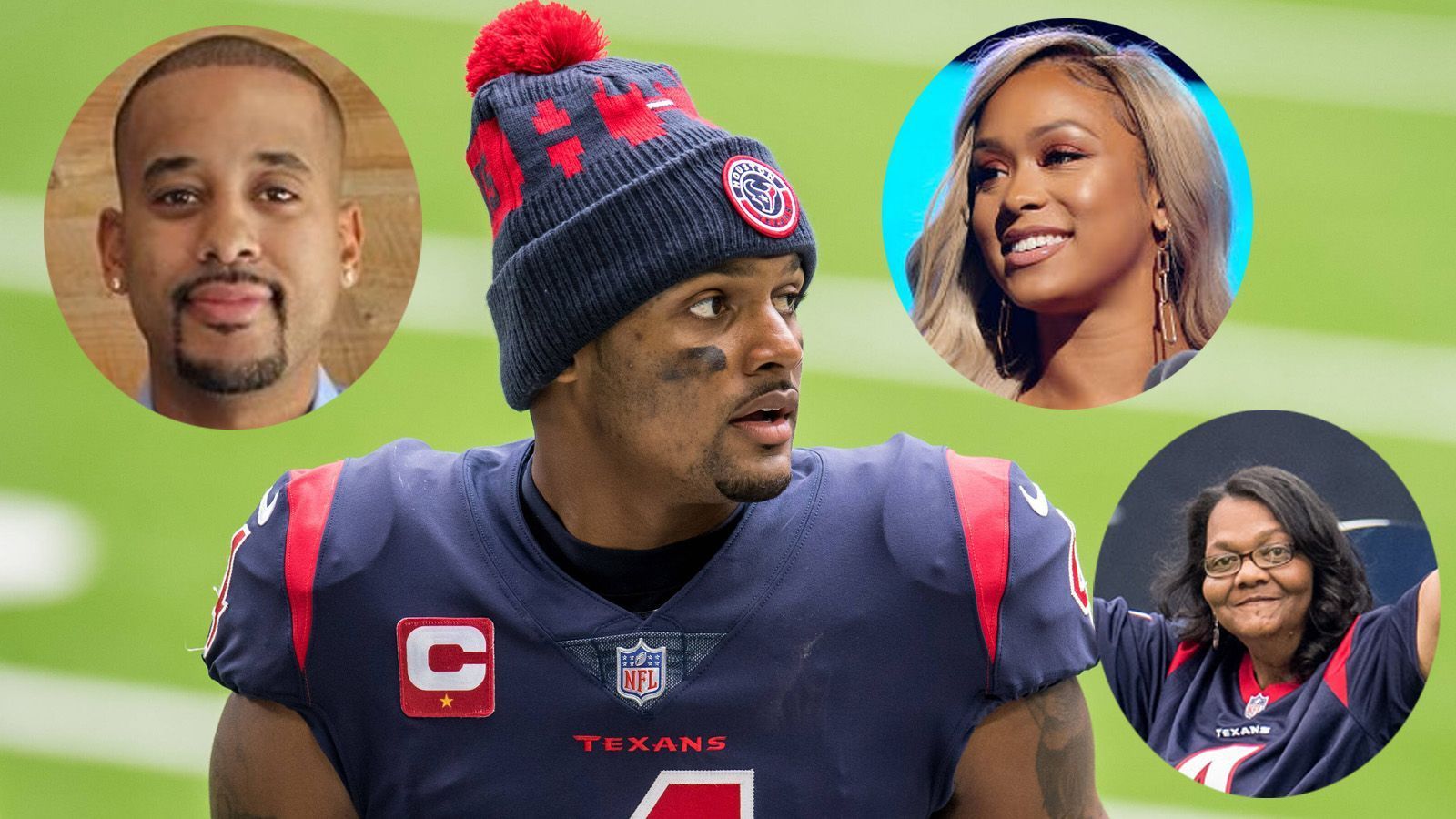 
                <strong>Berater, Freundin & Co.: Der Kosmos von Deshaun Watson</strong><br>
                Es gibt offenbar kein Zurück mehr: Deshaun Watson will die Houston Texans verlassen. Für welche Franchise der Quarterback zukünftig spielen wird, ist allerdings noch völlig offen. Die Menschen aus seinem engsten Umfeld dürften Einfluss auf die Zukunftsentscheidung des 25-Jährigen haben. ran.de erklärt, auf welche Leute Deshaun Watson hört und wie er lebt.
              