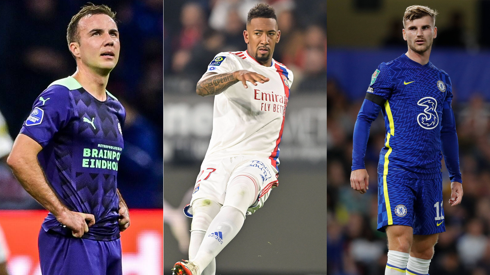 
                <strong>So schlagen sich die deutschen Stars im Ausland</strong><br>
                Jerome Boateng erlebt mit Olympique Lyon ein Wochenende zum Vergessen. Der Ex-Bayern-Star spielt bei der 1:4-Pleite gegen Stade Rennes schlecht und fällt mit einem verbalen Aussetzer gegen einen Teamkollegen auf. In der französischen Presse wird er harsch kritisiert, der 33-Jährige selbst entschuldigt sich später für seinen Ausrutscher. Während es für den Innenverteidiger aktuell kräftig Gegenwind gibt, läuft es andernorts besser. ran zeigt, wie sich die Deutschen im Ausland schlagen.
              