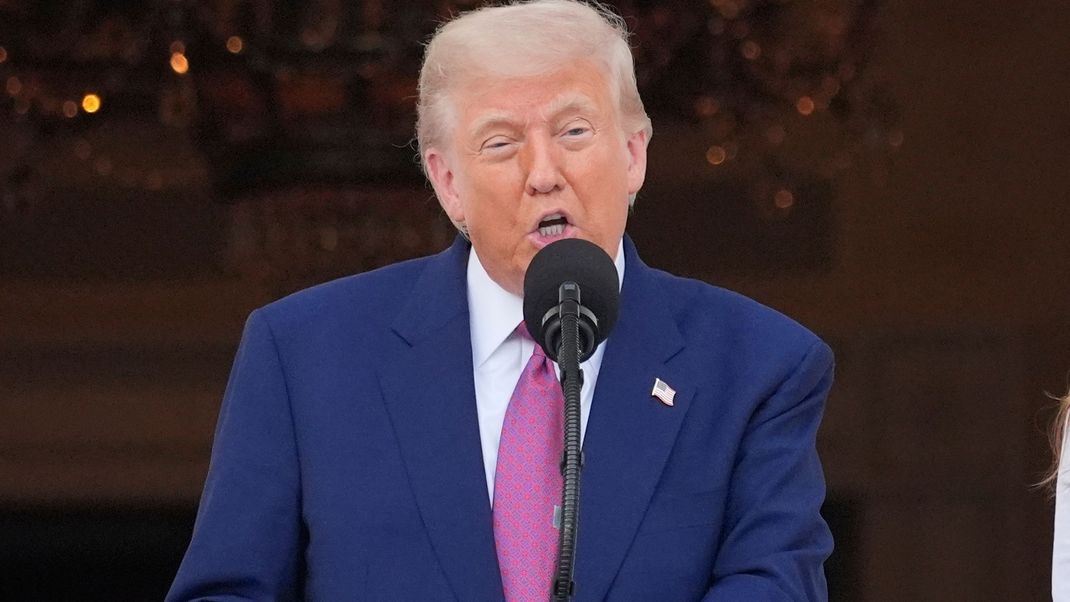 US-Präsident Donald Trump während des Kongress-Picknicks auf dem South Lawn des Weißen Hauses in Washington.