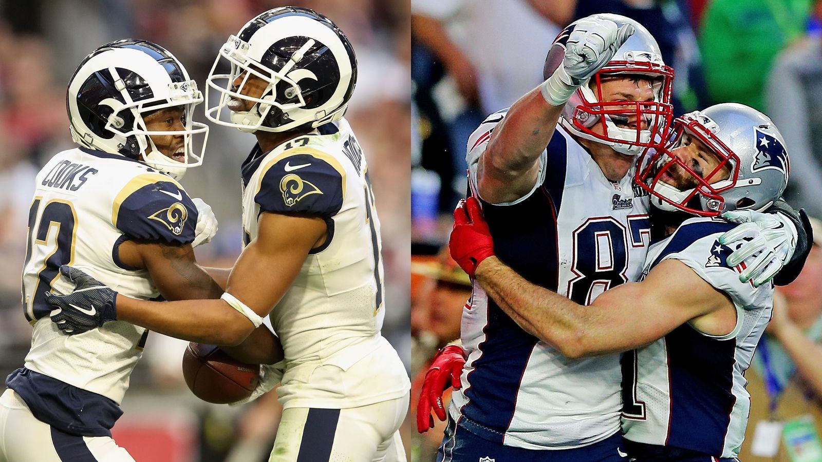 
                <strong>Wide Receiver und Tight Ends</strong><br>
                Auffällig bei den Patriots: Kein Receiver knackte in der Regular Season die 1000-Yards-Marke. Edelman kam als Bester auf 850 Receiving Yards (sechs Touchdowns). Dahinter folgte mit James White (751 Yards, sieben Touchdowns) ein Running Back und mit Josh Gordon ein Receiver, der den Pats in näherer Zukunft eher nicht mehr helfen wird. Rob Gronkowski spielte mit 682 Receiving Yards (drei Touchdowns) eine eher schwache Saison. Gegen die Chiefs zeigte er aber, dass die Patriots wieder auf ihn zählen können, wenn es eng wird. Und die Rams? Dort knackten mit Robert Woods und Ex-Patriot Brandin Cooks gleich zwei Receiver die 1000er-Marke in der Regular Season locker (jeweils über 1200 Receiving Yards). Auf der Tight-End-Position sind zwar weder Gerald Everett noch Tyler Higbee Erscheinungen wie Gronk. Doch: Am Ende kamen die Rams auf über 300 Receiving Yards mehr als die Patriots. Punkt Rams: 1:2!
              