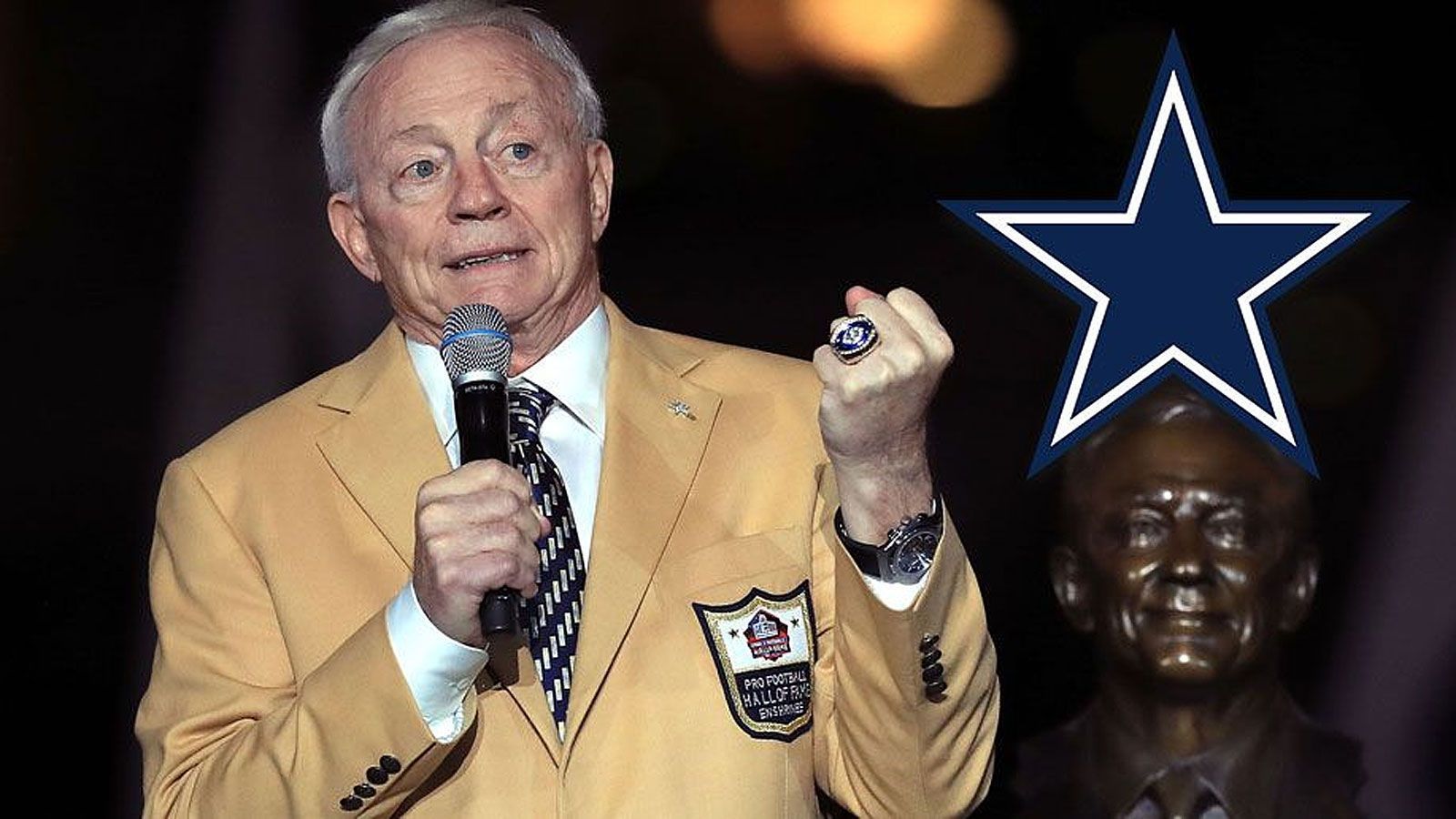 <strong>Platz 1: Dallas Cowboys</strong><br>
                Besitzer: Jerry Jones<br>Kaufpreis: 150 Millionen US-Dollar (1989)<br>Wert 2017: 9 Milliarden US-Dollar<br>Aktueller Wert: 11 Milliarden US-Dollar