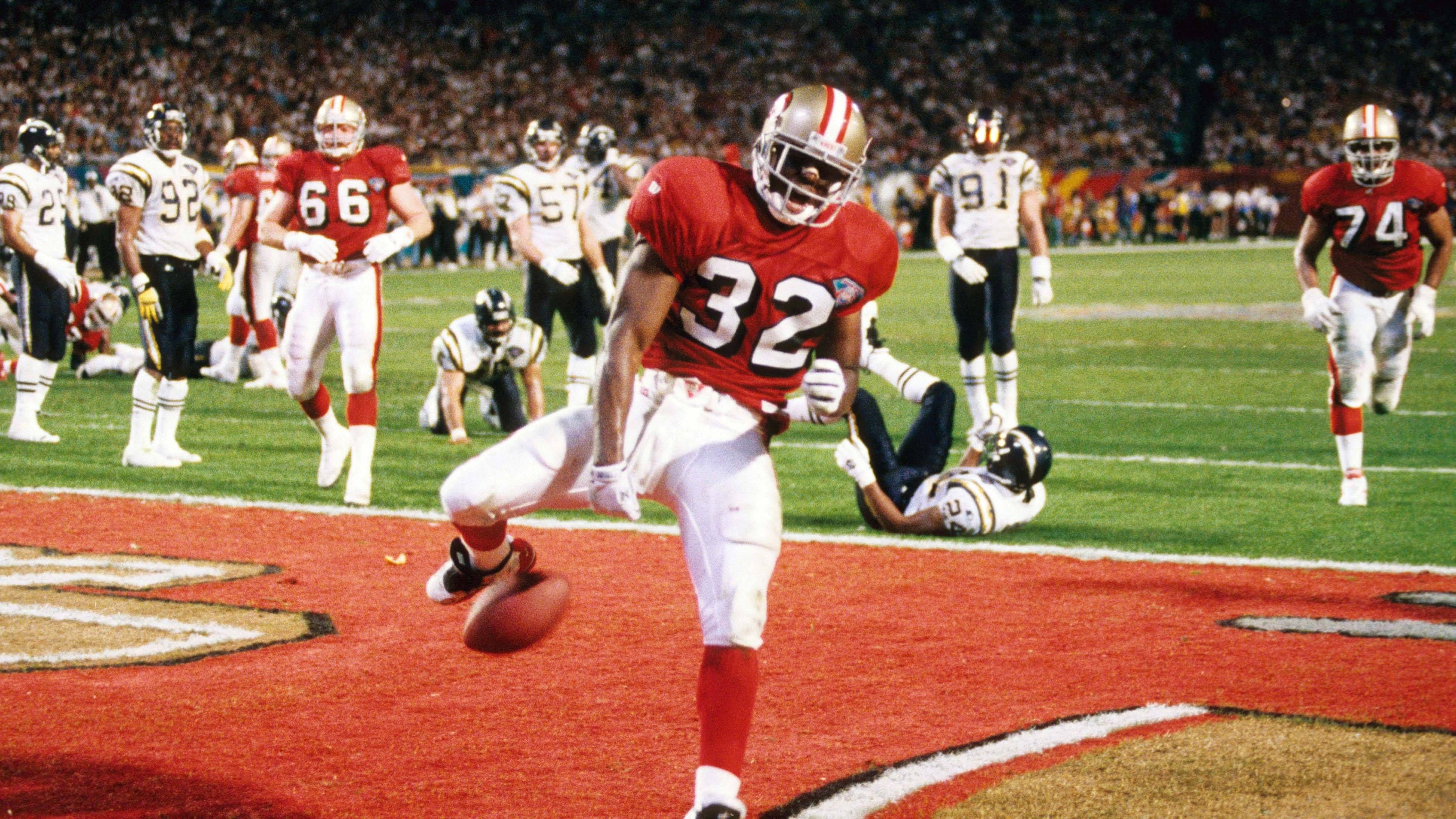 <strong>Ricky Watters</strong><br>- Position: Running Back<br>- Teams: San Francisco 49ers (1992 - 1994), Philadelphia Eagles (1995 - 1997), Seattle Seahawks (1998 - 2001)<br>Größte Erfolge: 1x Super-Bowl-Sieger, 5x Pro Bowl
