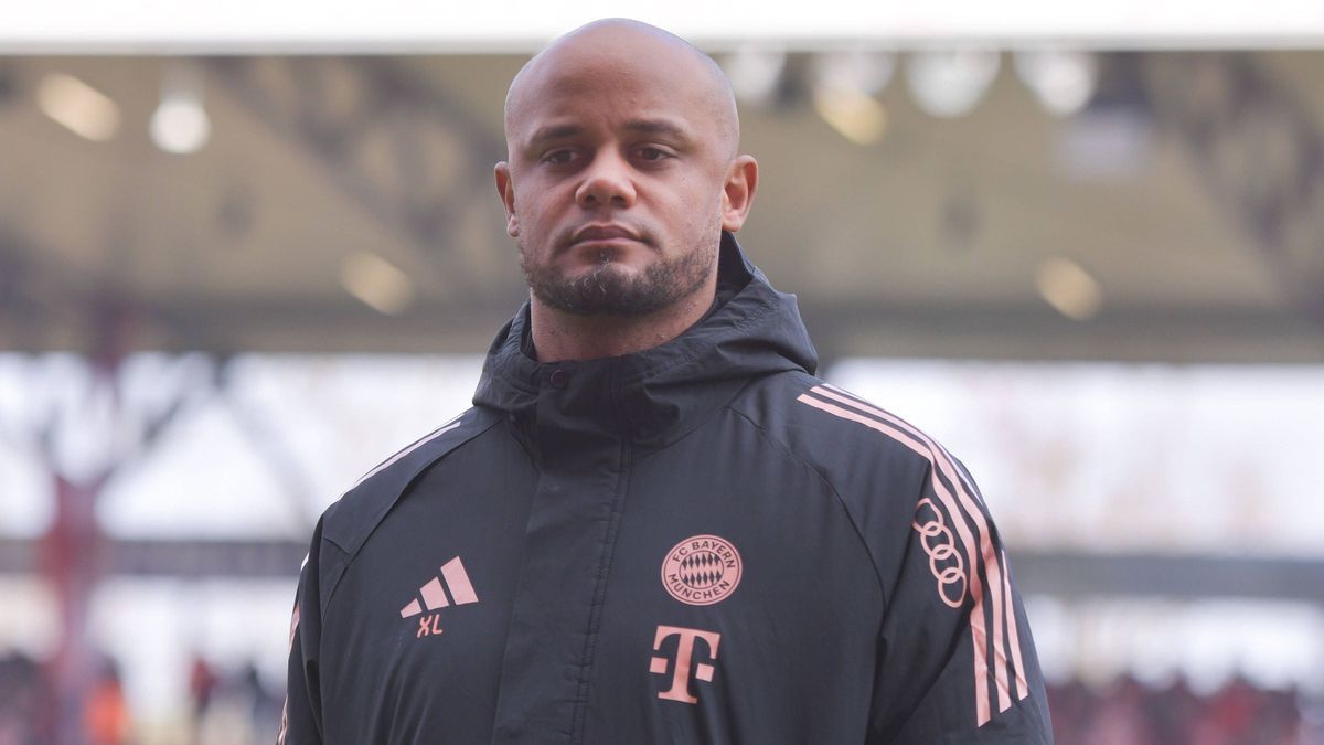 15.03.2025, xblx, Fussball 1.Bundesliga, Union Berlin - Bayern München v.l. Trainer Vincent Kompany (FC Bayern Muenchen) (DFL DFB REGULATIONS PROHIBIT ANY USE OF PHOTOGRAPHS as IMAGE SEQUENCES and ...