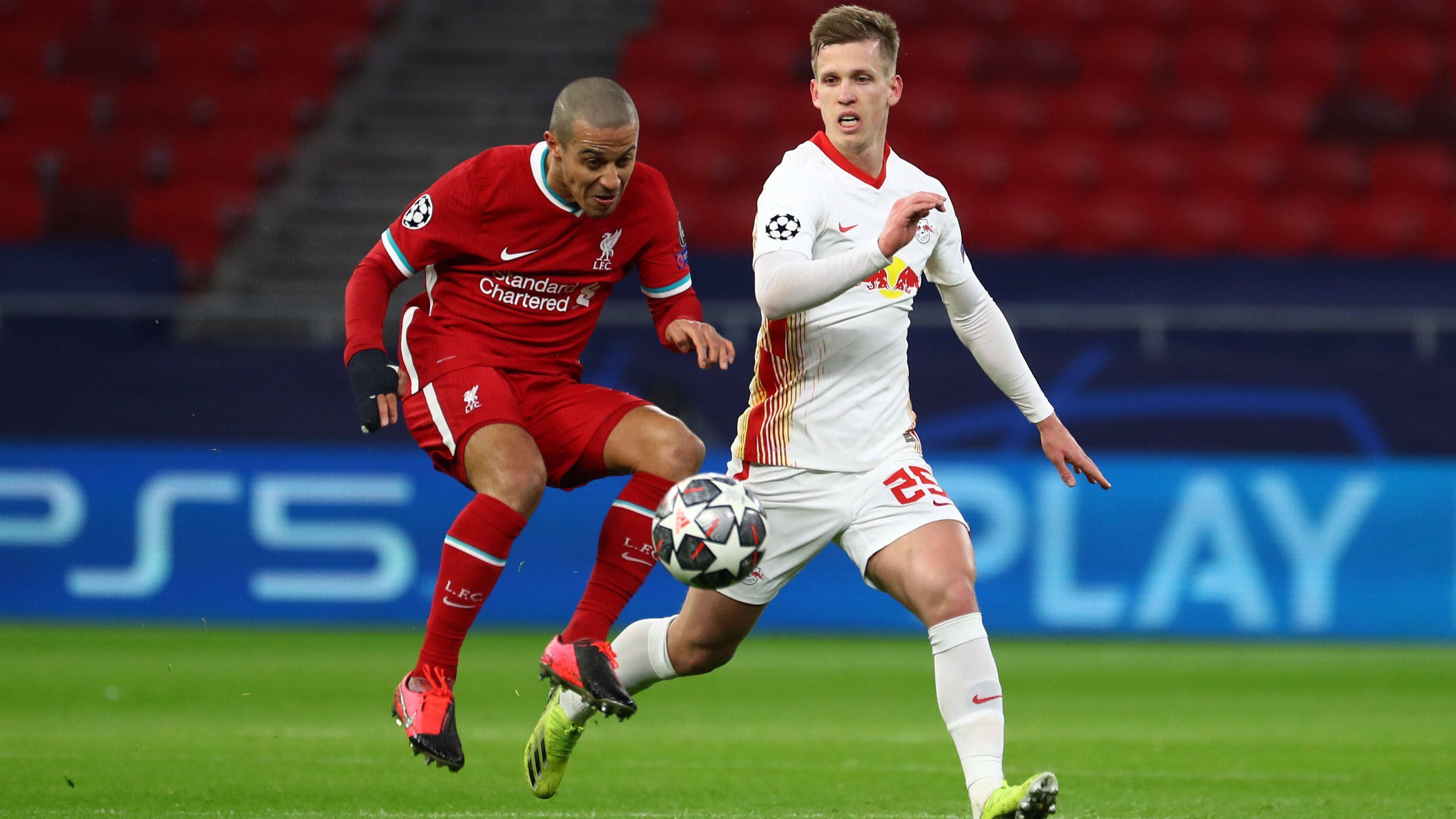 
                <strong>Dani Olmo</strong><br>
                Hat in der zehnten Minute die beste Leipziger Chance in der ersten Halbzeit, als er aus kurzer Distanz an Allison Becker scheitert. Im weiteren Verlauf der ersten Halbzeit dann nur noch selten zu sehen. Auch später nicht zwingend genug, um dem Spiel eine Wende zu geben. ran-Note: 5
              