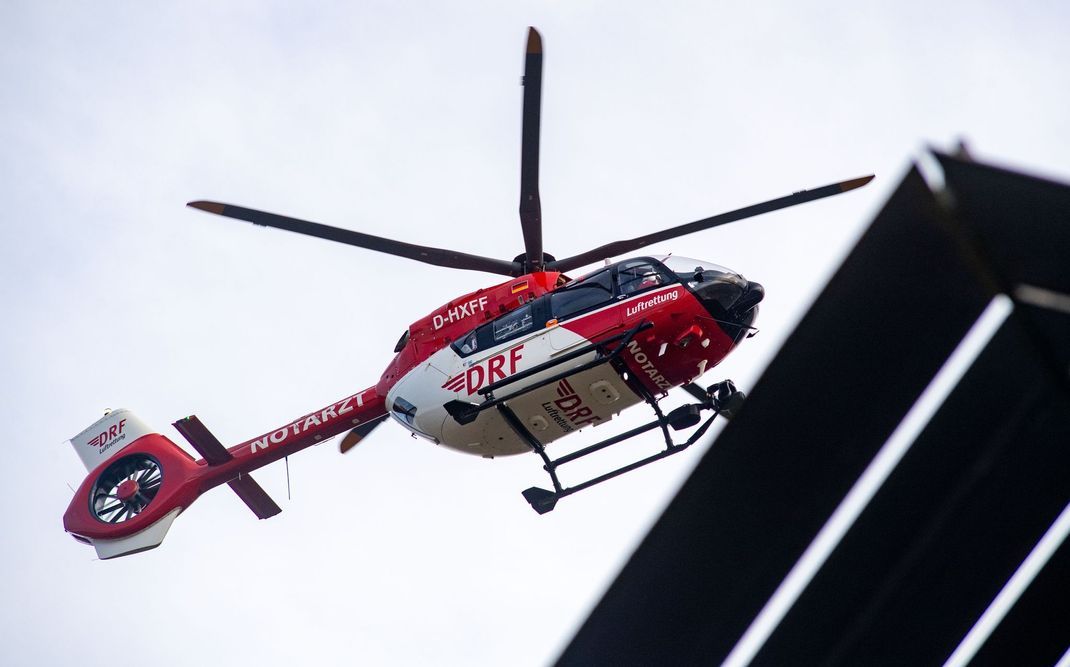 Ein Rettungshubschrauber im Einsatz.